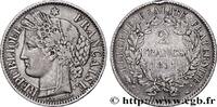 FRANCE 2 francs Cérès, IIe République II REPUBLIC Paris 1851 (27mm, 9,95g, 6h) -
