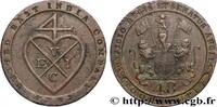 BRITISH INDIA - EAST INDIA COMPANY – BOMBAY PRESID 1/48 de roupie BRITISH INDIA - EAST INDIA COMPANY – BOMBAY PRESIDENCY Soho 1797 (30mm, 14,49g, 6h) -