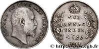 BRITISH INDIA 2 Annas Edouard VII BRITISH INDIA Calcutta 1904 (15,3mm, 1,44g, 12h) -
