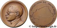 FRANCE Médaille, Maurice Yaméogo, An I de l’indépendance HAUTE-VOLTA - RÉPUBLIQUE 1960 (45mm, 37,96g, 12h) -