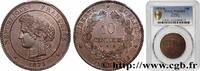 FRANCE 10 centimes Cérès III REPUBLIC Bordeaux 1875 (30mm, 10g, 6h) -