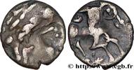 FRANCE Denier au cervidé et au caducée, tête à droite GALLIA - ALLOBROGES (Dauphiné area) Ier siècle avant J.-C. (14mm, 2,21g, 12h) -