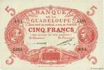GUADELOUPE 5 Francs Cabasson rouge GUADELOUPE 5 Francs Cabasson rouge 1943 XF+ -