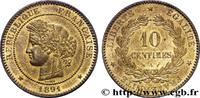 FRANCE 10 centimes Cérès III REPUBLIC Paris 1891 (30mm, g, 6h) -