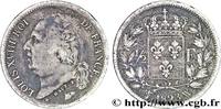 FRANCE 1/2 franc Louis XVIII LOUIS XVIII Lille 1823 (18mm, 2,42g, 6h) -