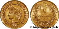 FRANCE 5 centimes Cérès III REPUBLIC Bordeaux 1878 (25,19mm, 4,76g, 6h) -