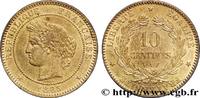 FRANCE 10 centimes Cérès III REPUBLIC Paris 1885 (30mm, g, 6h) -