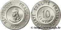 FRANCE Essai de 10 centimes Rude en nickel III REPUBLIC 1905 (21mm, 4,15g, 6h) -
