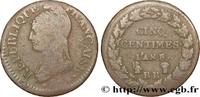 FRANCE Cinq centimes Dupré, grand module CONSULATE Strasbourg 1800 (28,70mm, 9,36g, 6h) -