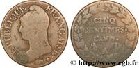FRANCE Cinq centimes Dupré, grand module DIRECTOIRE Paris 1799 (27,80mm, 10,40g, 6h) -