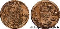 SWEDEN 2 Ore écu couronné frappe au nom du roi Charles IX SWEDEN Avesta 1662 (42,50mm, 36,48g, h) -