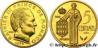 MONACO Essai de 5 Centimes Rainier III MONACO Paris 1976 (17mm, g, 6h) -