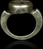 Roman silver ring set with glass paste. -