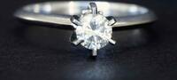 0.3 Carat Diamond Solitaire White Gold Ring -
