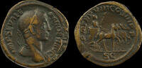 Italie Sestertius SEVERUS ALEXANDER. Sestertius. Rome, 229 AD - QUADRIGA -