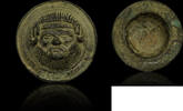 Ancient Rome: Roman Bronze Medallion Applique: Head Of Silenus. -