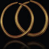 Pair Of Gold Penannular Earrings. Bronze Age. -