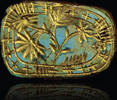 Persian Turquoise (q'jar - Qadjar - Firouzeh) With Engraved And Gilded Patterns -