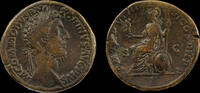 Italie Sestertius COMMODUS. Sestertius. Rome - 184 - ROME SEATED - Rare -