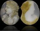 Cameo decorated with a bust of Apollo / Dionysus wearing the nebride. -