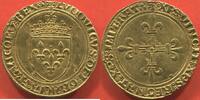 Französische Königliche Münzen 1514 ÉCU D'OR AU LOUIS XII 1498- SOLEIL POINT 12e ATELIER LYON POIDS 3.38g ETAT SUPERBE JOLIE MONNAIE / N° CATALOGUE : DUP647 -