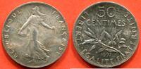 Französische Dezimalmünzen 50 CENTIMES EN ARGENT TYPE SEMEUSE 1897 RARE * / N° CATALOGUE : G420 -