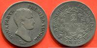 Französische Dezimalmünzen 2 FRANCS CONSULAT 1799-1804 RARE EN ARGENT NAPOLÉON PREMIER CONSUL AN 12 BB ATELIER STRASBOURG TIRAGE A SEULEMENT 1965 EXEMPLAIRES POID -