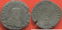 Französische Königliche Münzen TESTON HENRI II 1547-1559 A LA TÊTE NUE, 1e TYPE, BUSTE A, ANNÉE 1560 ATELIER F ANGERS, VARIÉTÉ AVEC UN PETIT BUSTE ET LA LETTRE D'AT -