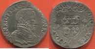 Französische Königliche Münzen TESTON HENRI II 1547-1559 DU DAUPHINÉ VARIÉTÉ AU GRAND BUSTE, ANNÉE 1561 ATELIER Z GRENOBLE A/ HENRICVS II DEI G FRAN REX, BUSTE A DR -