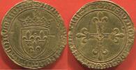 Französische Königliche Münzen 1483 ÉCU D'OR AU LOUIS XI 1461- SOLEIL POINT 6e ET TOUR ATELIER TOURS S A/ LVDOVICVS DEI GRA FRACORVM RVX R/ XPS VINCIT ETC. POIDS 3.39g ETAT TT -