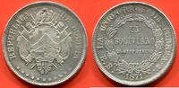 Ausländische Münzen 1 BOLIVIANO BOLIVIE EN ARGENT 1871 PTS ER POIDS 24.82g / N° CATALOGUE : KM155 -