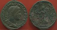 Antike M&uuml;nzen SESTERCE PHILIPPE P&Egrave;RE 244-249  EN BRONZE A/ IMP M IVL PHI... 213.64 &pound;  +  17.09 &pound; shipping