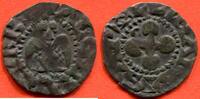 Französische Königliche Münzen DENIER DAUPHINE EVECHE DE VALENCE ANONYMES D'ARGENT A/ AIGLE A DEUX TETES DE FACE R/ CROIX POMMETEE CANTONNEE D'ANNELET POIDS 0.88g / -
