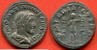 Antike Münzen DENIER MAXIMIN 1er 235-238 EN ARGENT A/IMP MAXIMINVS PIVS AVG SON BUSTELAURE ET DRAPE A DROITE R/ PM TR P II COS PP MAXIMIN EN HABIT -