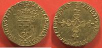 Französische Königliche Münzen HENRI IV 1589-1610   SOLEIL 1er TYPE A/ HENRICVS IIII D G FRAN ET NA REX 1595 ÉCU DE FRANCE COURONNE R/ CHRISTVS REGNA