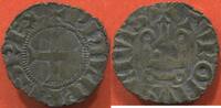 Französische Königliche Münzen DENIER PHILIPPE IV DIT LE BEL 1285-1314 TOURNOIS A L'O ROND EN BILLON POIDS 0.98g ETAT TTB / N° CATALOGUE : DUP223 -