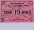 Metz 10 Pfennig Metz , Camp de prisonniers SUP+/SPL vz+ 56.18 £  +  6.07 £ shipping