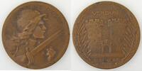Médailles XXème Siècle Bronze Médaille Verdun, On ne passe pas 37mm, 22.83 Grs, TTB+ -