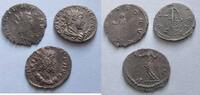 Rom Antoniniane Lot: 3 x Ae-Antoniniane von Gallienus, Tetricus I. und Tetricus II. -