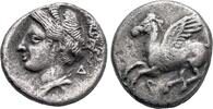 Greek - Corinthia AR Drachm c. 350-300 BC - Corinth - VF 211.58 &pound;  +  8.46 &pound; shipping