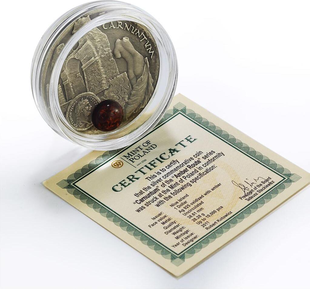 2011 ニウエ アンバー ルート カルヌントゥム 銀貨 Niue Carnuntum Amber Route series シルバー コイン  Silver Coin