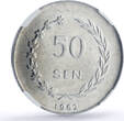 Indonesia 50 sen Riau Coinage Sukarno KM-9 MS 65 NGC aluminum coin 1962 UNC