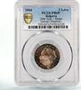 Bulgaria 2 leva Bulgaria 2 leva Revolutionary Georgi Dimitrov Matte PR65 PCGS silver coin 1964 -
