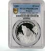 Bulgaria 25 leva Bulgaria 25 leva Endangered Wildlife Bears Forest PR66 PCGS silver coin 1989 -