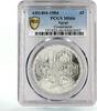 Egypt 5 pounds Egypt 5 pounds 60 Years Cooperation Production Plants MS66 PCGS silver coin 1984 -