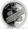Isle of Man 1 crown Isle of Man 1 crown Aircraft Man in Flight Wright Brothers proof silver coin1995 -