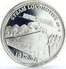 Cook Islands 10 dollars Cook Islands 10 dollars Trains Railways GS-4 Steam Locomotive silver coin 2009 -