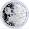 Cook Islands 5 dollars Cook Islands 5 dollars Seafaring Ship Kon Tiki Heyerdahl proof silver coin 2006 -