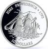 Fiji 10 dollars Fiji 10 dollars Seafaring HMS Providence Ship Clipper proof silver coin 2001 -