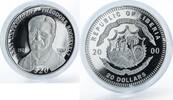Liberia 20 dollars Liberia 20 dollars 26th US President Theodore Roosevelt proof silver coin 2000 -